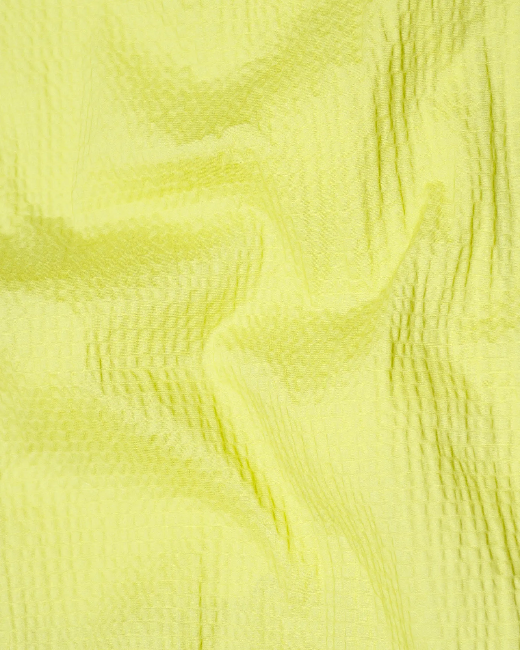 Chenin Green Seersucker Stretchable Premium Cotton Shirt