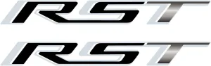 Chevy Silverado Black RST Truck Bedside Decals 2019-2025 Set of 2 GM Licensed