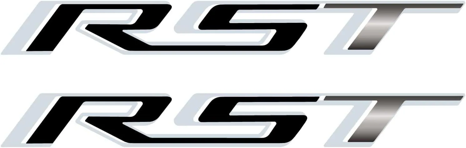 Chevy Silverado Black RST Truck Bedside Decals 2019-2025 Set of 2 GM Licensed