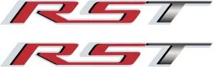 Chevy Silverado Red RST Truck Bedside Decals 2019-2025 Set of 2 GM Licensed