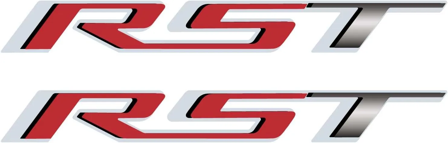 Chevy Silverado Red RST Truck Bedside Decals 2019-2025 Set of 2 GM Licensed