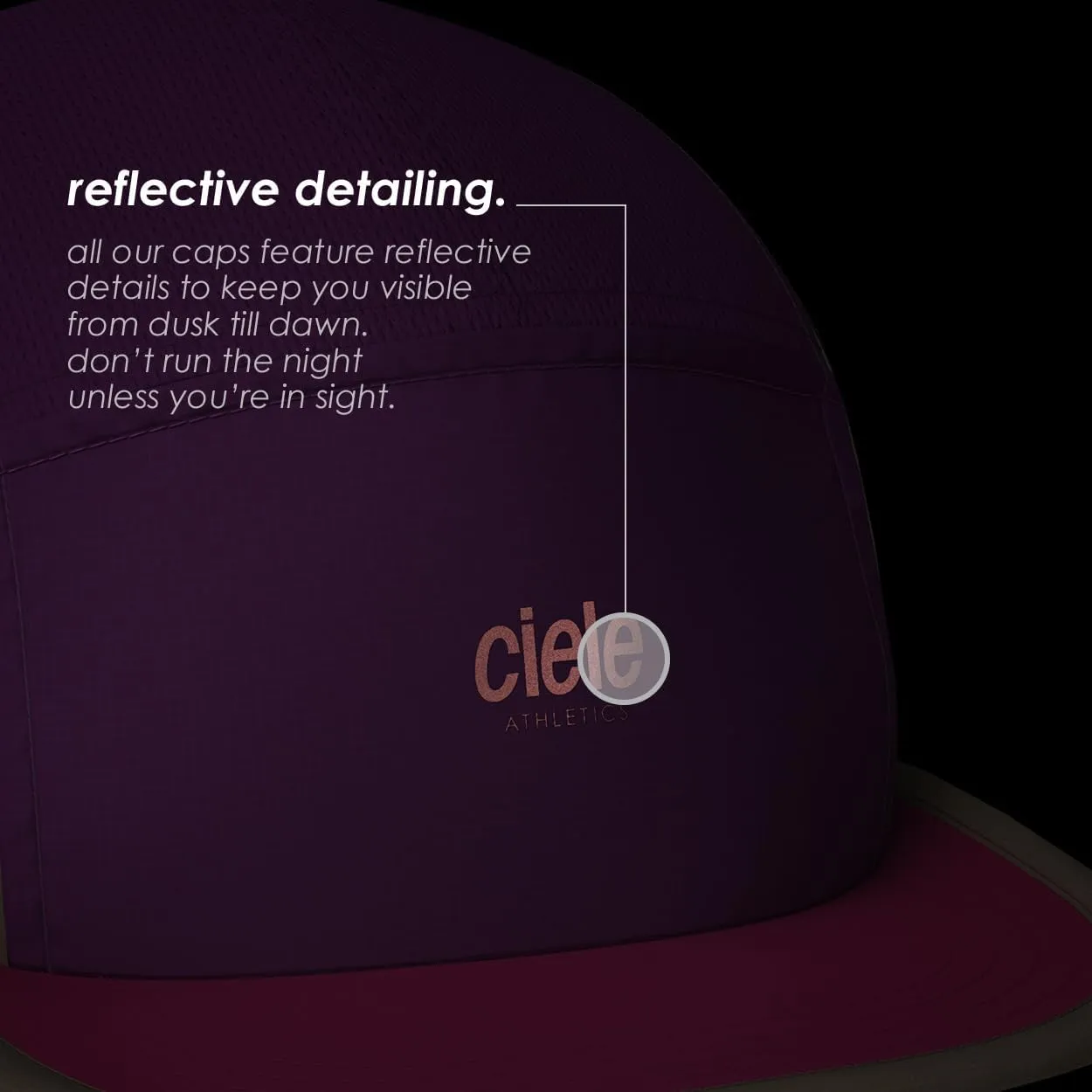 Ciele Athletics ALZCap - Premium, Small Brim, Washable Moisture Wicking Hat with Sun Protection, 5-Panel Knit Running Hat