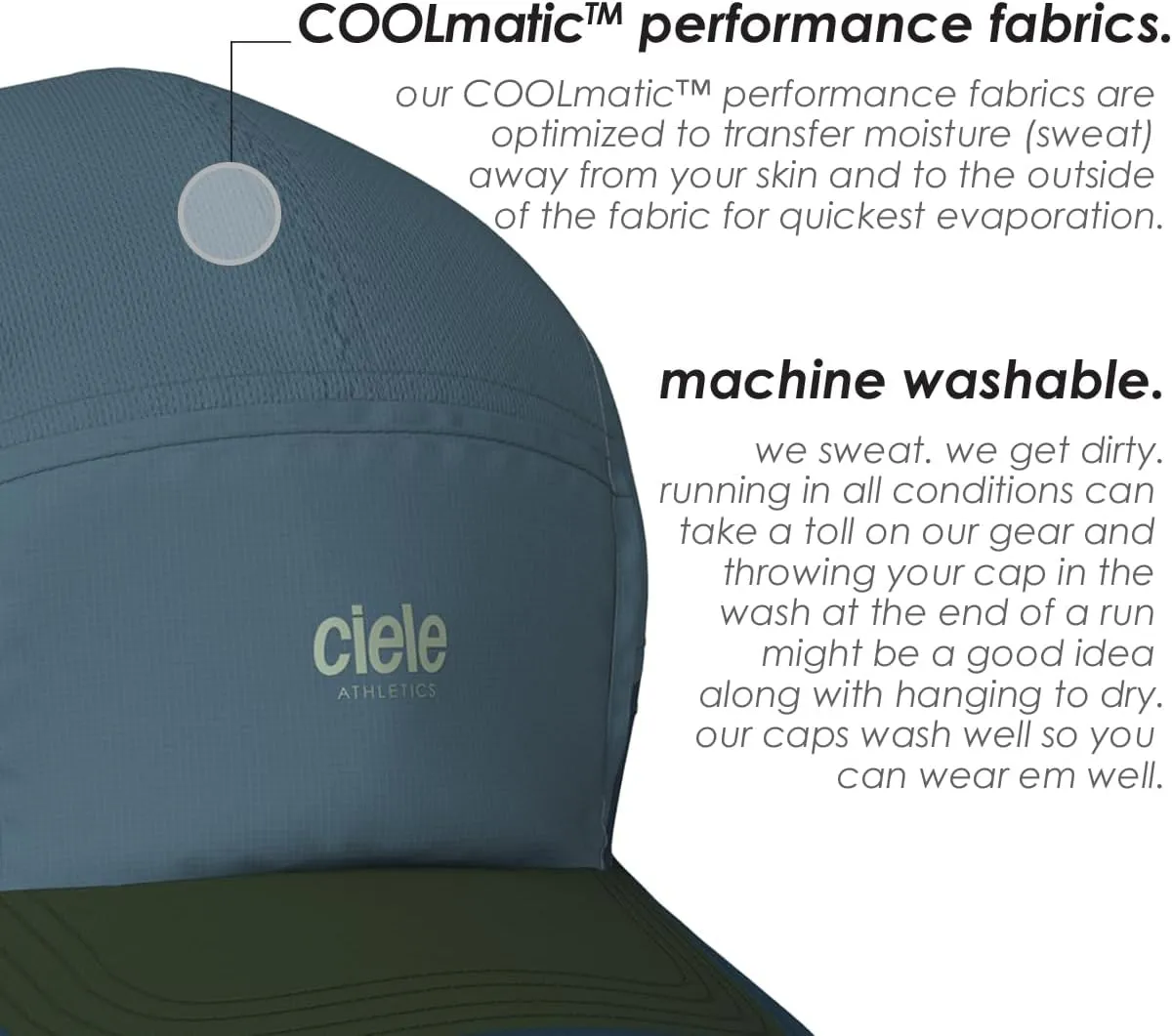 Ciele Athletics ALZCap SC - Premium SOFTcurve Brim, Washable Moisture Wicking Running Hat with Sun Protection