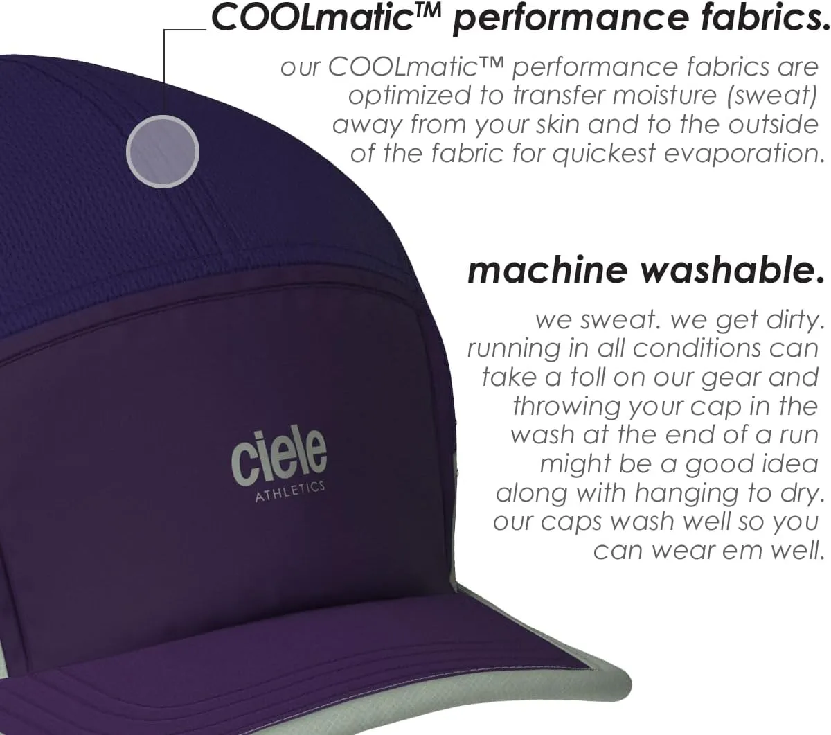 Ciele Athletics ALZCap SC - Premium SOFTcurve Brim, Washable Moisture Wicking Running Hat with Sun Protection