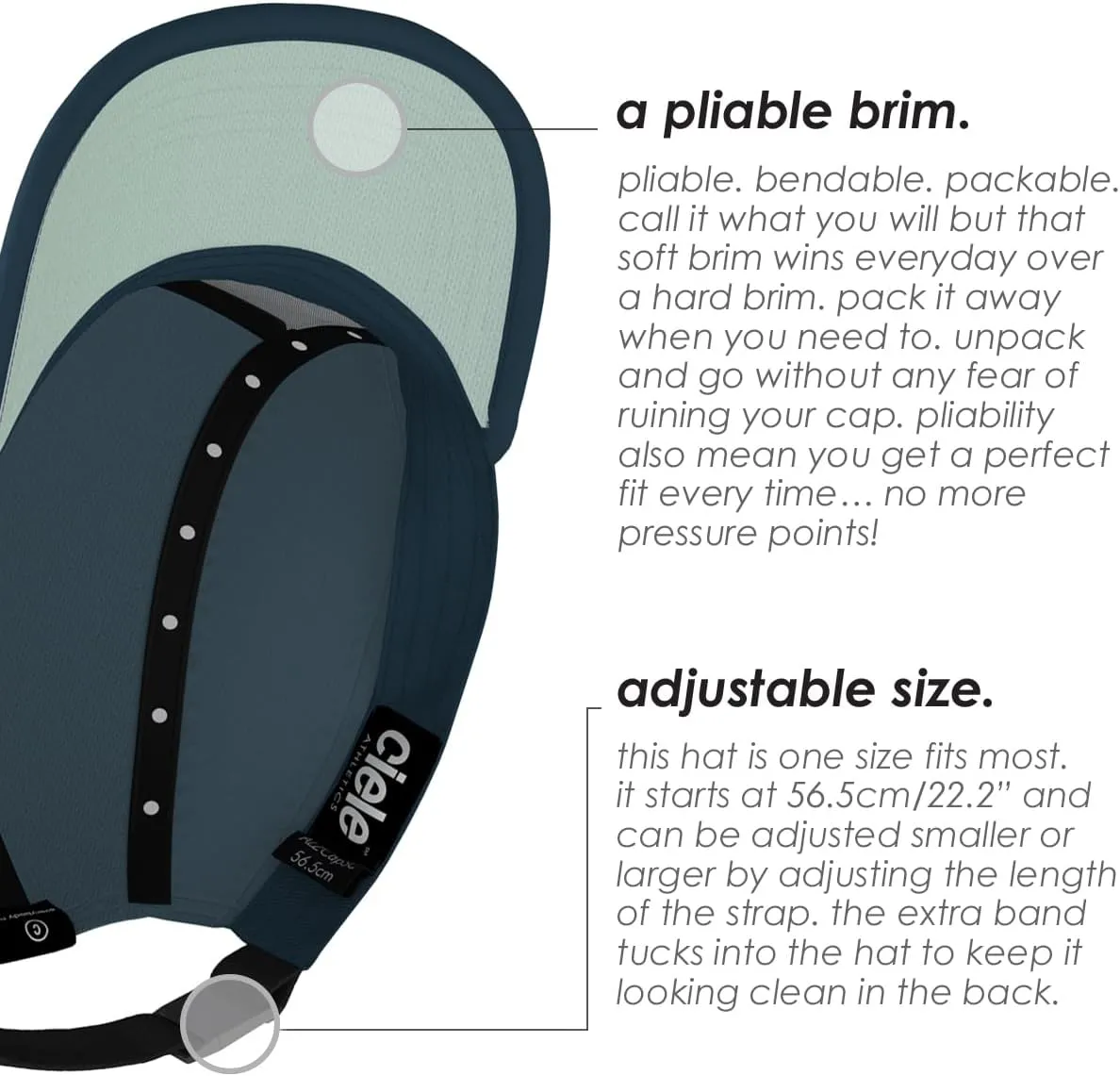 Ciele Athletics ALZCap SC - Premium SOFTcurve Brim, Washable Moisture Wicking Running Hat with Sun Protection