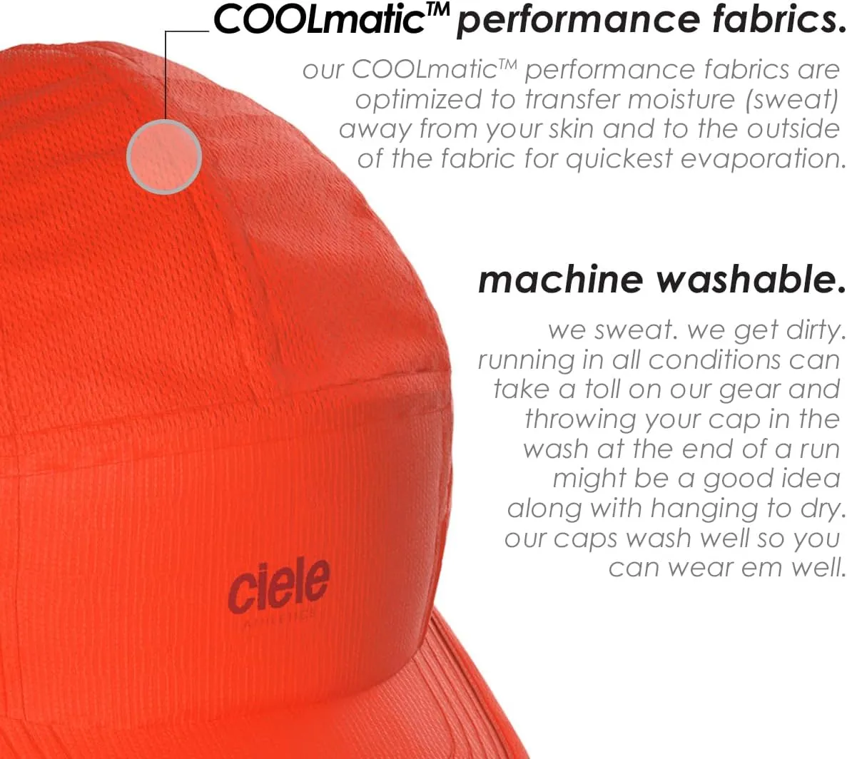 Ciele Athletics ALZCap SC - Premium SOFTcurve Brim, Washable Moisture Wicking Running Hat with Sun Protection