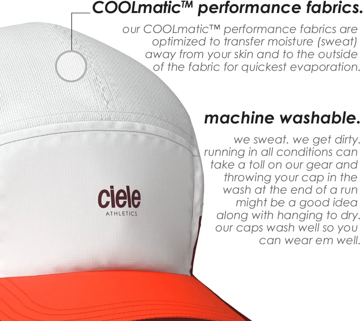 Ciele Athletics ALZCap SC - Premium SOFTcurve Brim, Washable Moisture Wicking Running Hat with Sun Protection