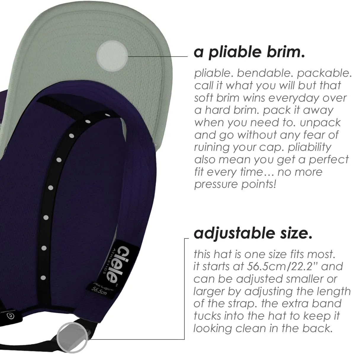 Ciele Athletics ALZCap SC - Premium SOFTcurve Brim, Washable Moisture Wicking Running Hat with Sun Protection