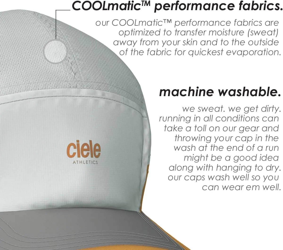 Ciele Athletics ALZCap SC - Premium SOFTcurve Brim, Washable Moisture Wicking Running Hat with Sun Protection