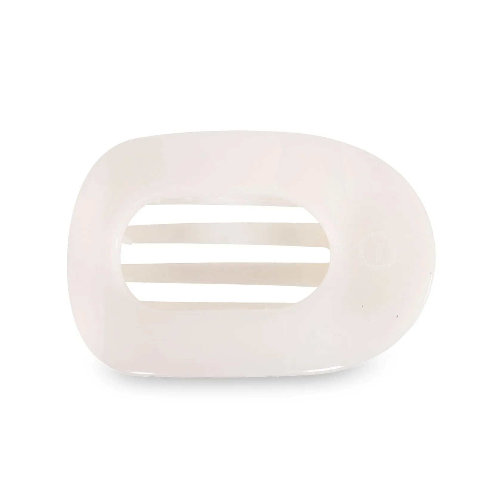 Coconut White Flat Hair Clip (Large)