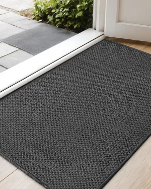 Color G - 26”x95” Kitchen Runner Rug Long Hallway Mat, Soft Non Slip Machine Washable Stair Carpet Runner for Hall Living Room Bedroom Sunroom Hardwood Floors, DLS-GREY-65X240