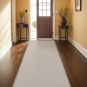 Color&Geometry Door Mat 2'4"x10' Runner Rug with Rubber Backing, Non Slip Washable Hallway Kitchen, Carpet Runners for Hallway Living Room Bedroom, Beige (Rolled-up NO Creases)