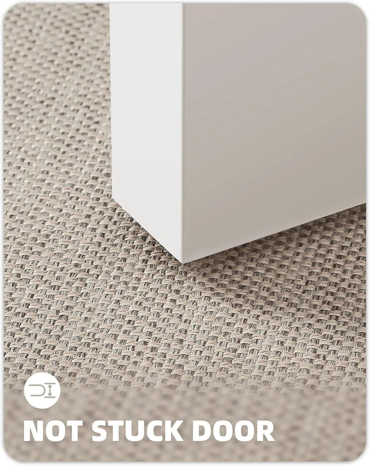 Color&Geometry Door Mat 2'4"x10' Runner Rug with Rubber Backing, Non Slip Washable Hallway Kitchen, Carpet Runners for Hallway Living Room Bedroom, Beige (Rolled-up NO Creases)