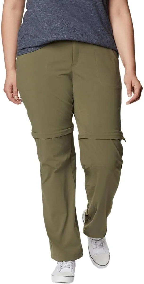 Columbia Women's Big-Tall Saturday Trail II Convertible Pant, Stone Green, 16W Short