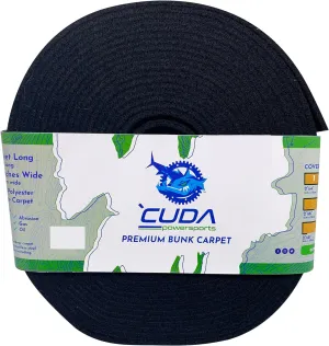 Cuda Boat Trailer Bunk Carpet 12 Inch Wide x 75ft-New Premium 30 Oz Roll-Black Marine Trailer Bunk Carpet Marine Grade Parts Accessories Black Lift Runners Covers Waterproof