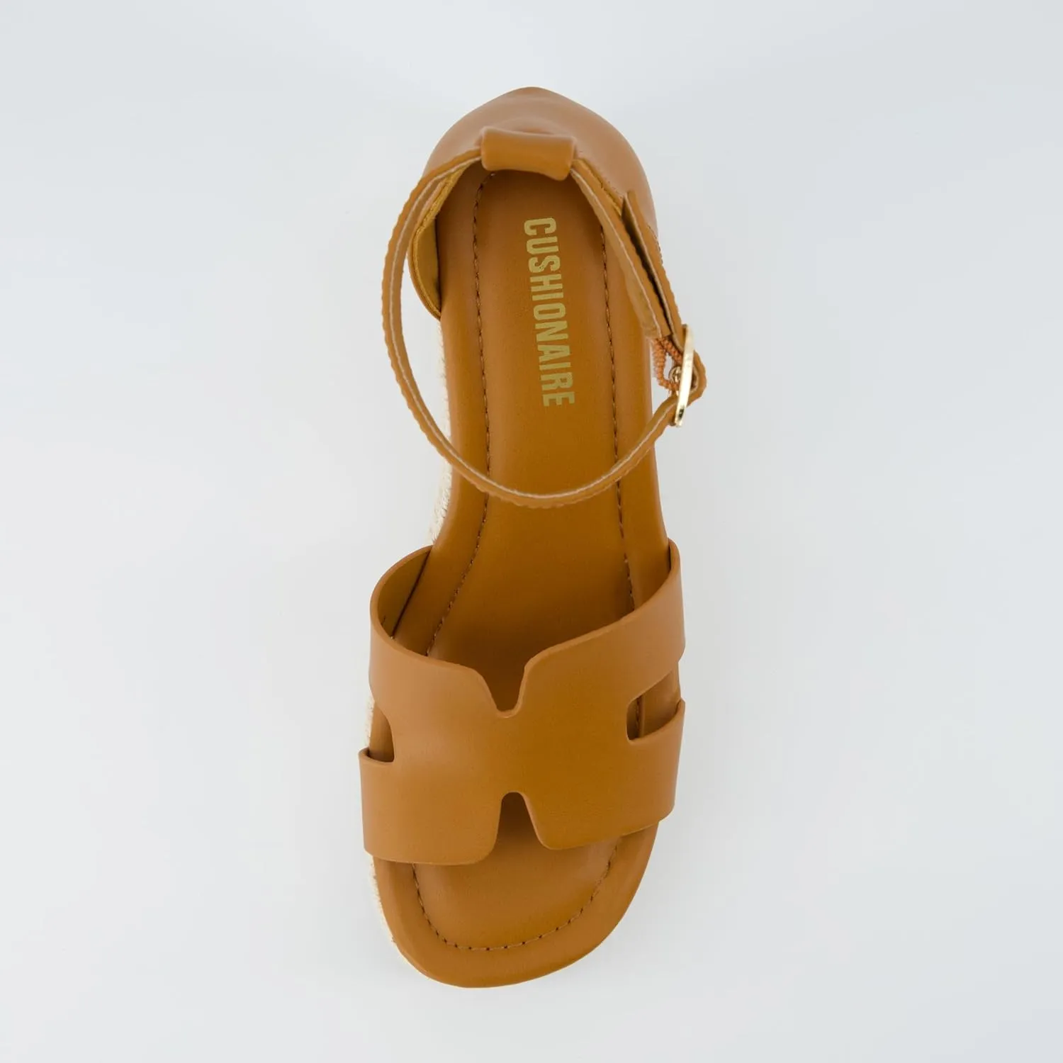 CUSHIONAIRE Women's Charlie Espadrille Wedge Sandal  Memory Foam and Wide Widths Available