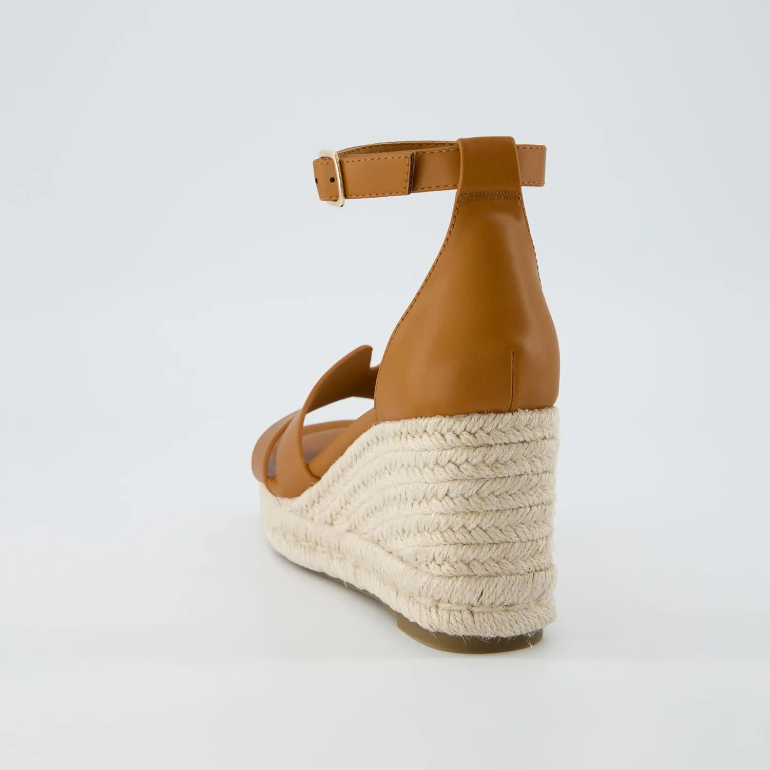 CUSHIONAIRE Women's Charlie Espadrille Wedge Sandal  Memory Foam and Wide Widths Available