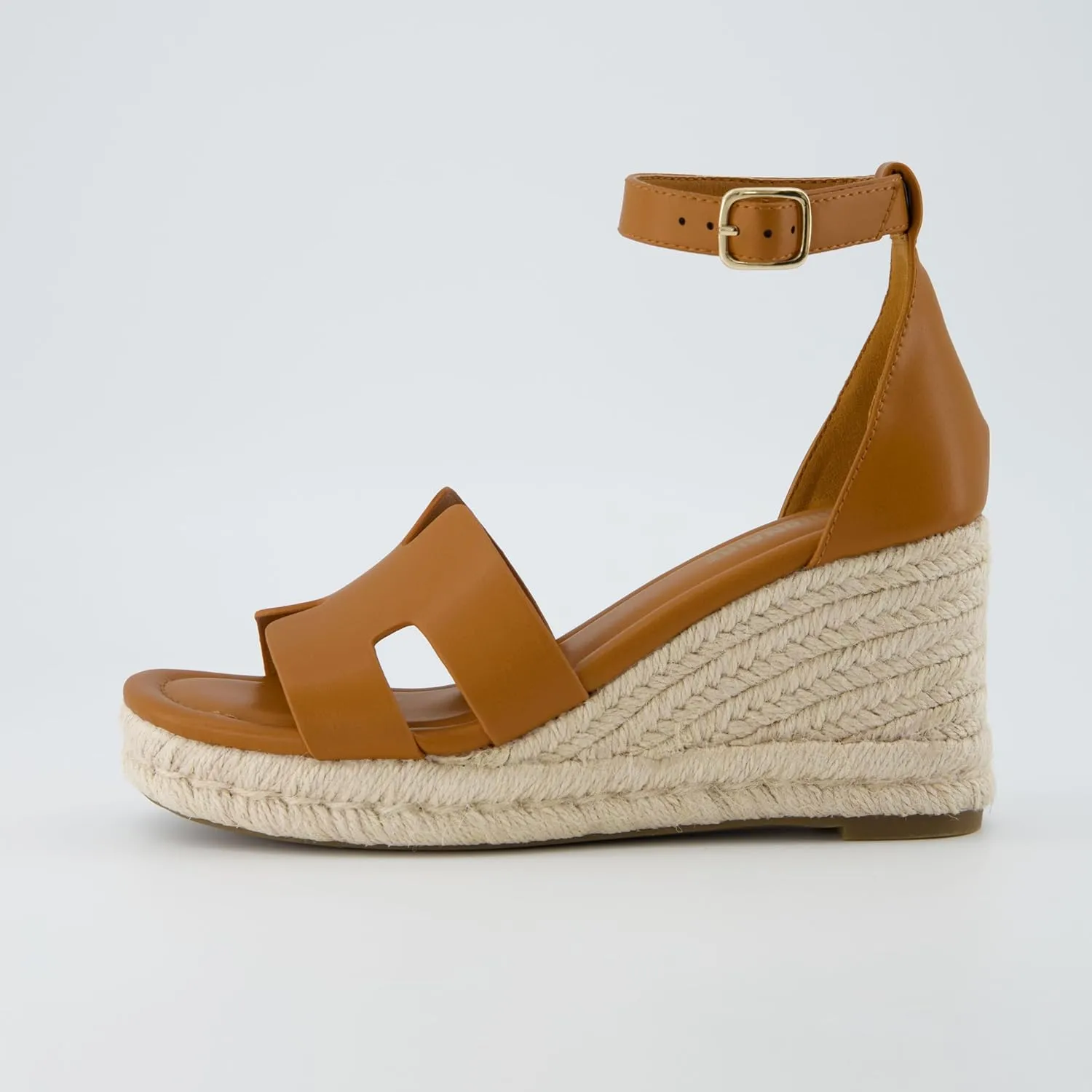 CUSHIONAIRE Women's Charlie Espadrille Wedge Sandal  Memory Foam and Wide Widths Available