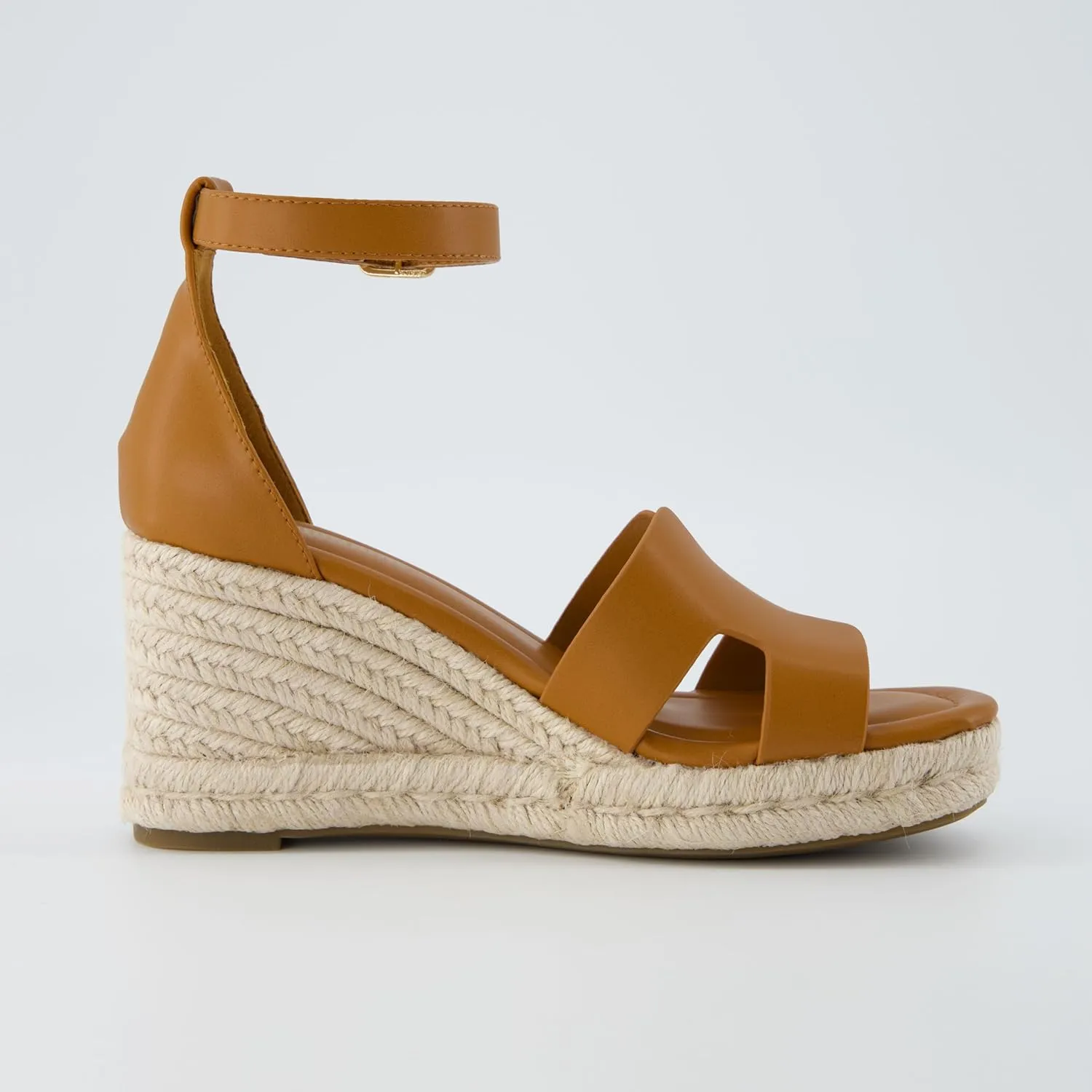 CUSHIONAIRE Women's Charlie Espadrille Wedge Sandal  Memory Foam and Wide Widths Available