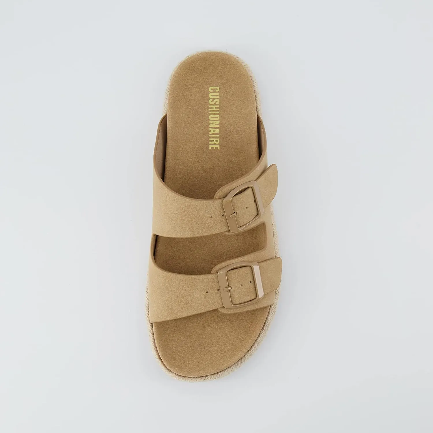 CUSHIONAIRE Women's Noodle Espadrille footbed sandal with  Comfort, Wide Widths Available