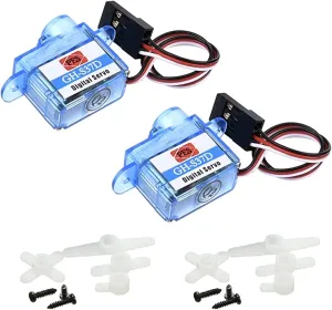 DAGIJIRD 2PCS Coreless GH-S37A 3.7g Digital Servo Remote Control Accessories Repair Parts with Mounting Accessory for RC Plane, Helicopter, Boat