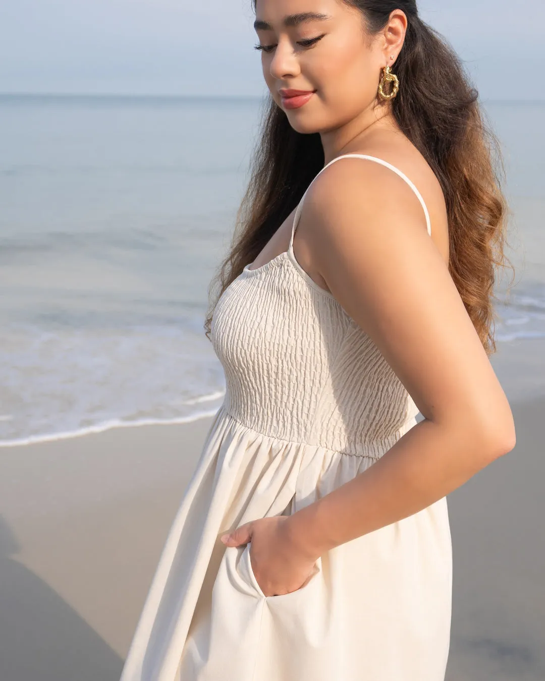Daisy Dress in Almond Milk