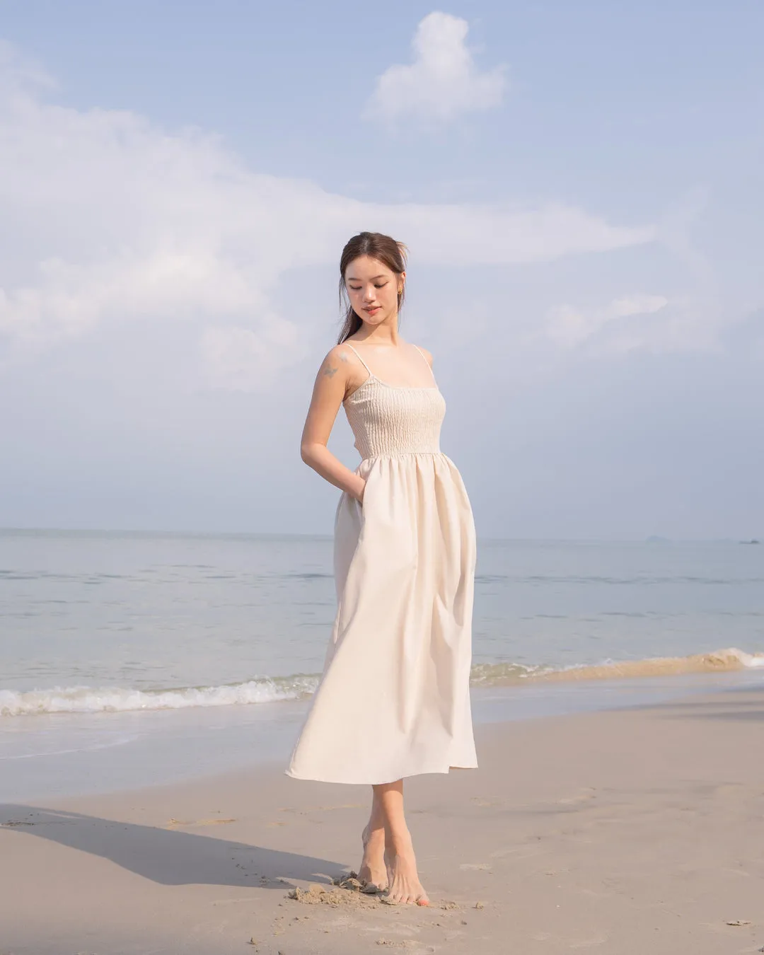 Daisy Dress in Almond Milk