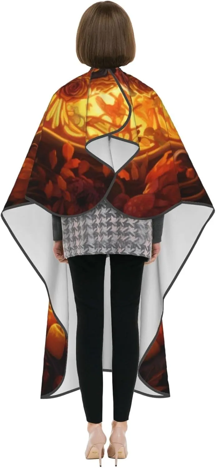Day of The Dead Rose Sugar Skull Barber Cape with Adjustable Buckle Hair Cutting Salon Cape for Unisex, Perfect for Hairstylists