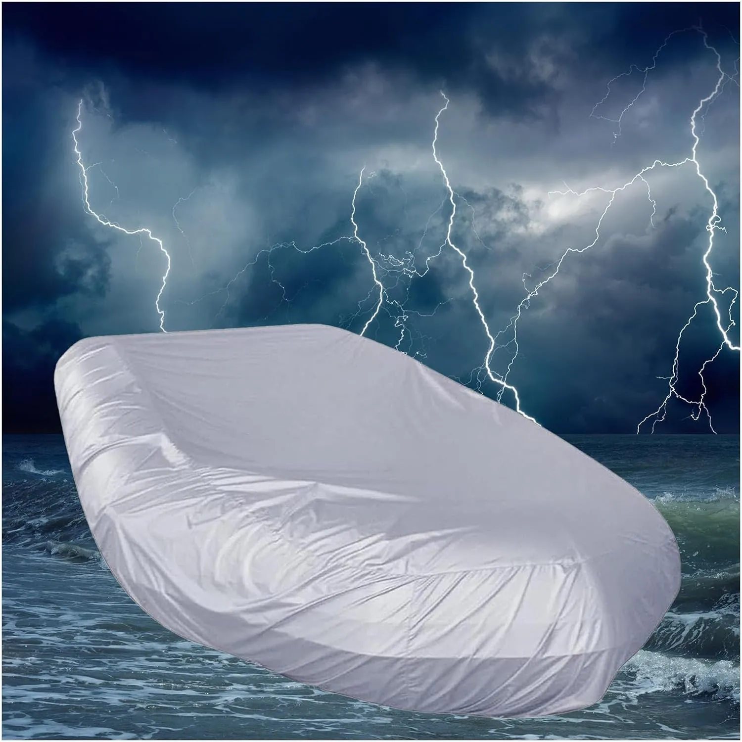 Dinghy Boat Cover 7 Sizes Boat Tarp Waterproof Anti-UV Inflatable Boat Cover for Inflatable Boat and Dinghy,270 * 165 * 46cm