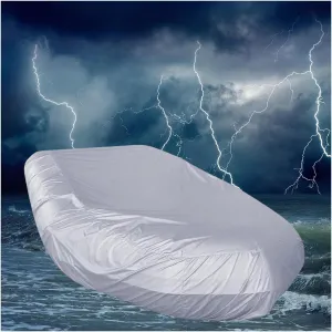 Dinghy Boat Cover 7 Sizes Boat Tarp Waterproof Anti-UV Inflatable Boat Cover for Inflatable Boat and Dinghy,270 * 165 * 46cm