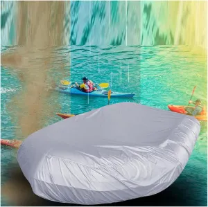 Dinghy Boat Cover 7 Sizes Heavy Duty Boat Cover UV Resistant Boat Tarp for Inflatable Boat and Dinghy,420 * 210 * 46cm