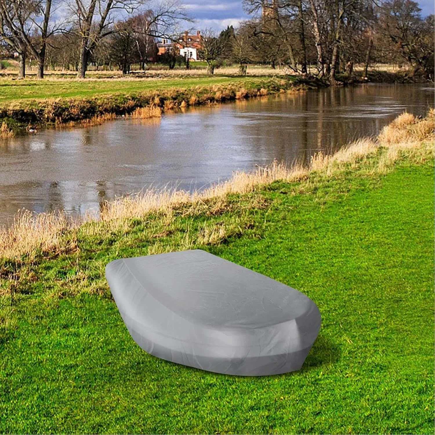 Dinghy Covers 7 Sizes Boat Tarp Waterproof Anti-UV Row Boat Cover for Small Inflatable and Rigid Inflatable Boats,420 * 210 * 46cm