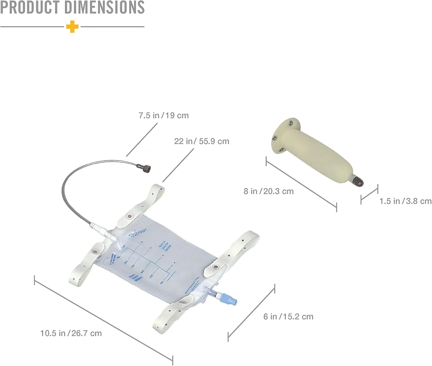 DMI Urinal for Men, Portable Urinal With Elastic Waistband And Urine Collection Bag or Leg, FSA and HSA Eligible, Holds Up To 20 Ounces Of Fluid,