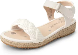 DREAM PAIRS Girls Espadrille Flatform Platform Wedge Open Toe Summer Sandals for Little Kid, Big Kid, Casual, Vacation or Formal Use