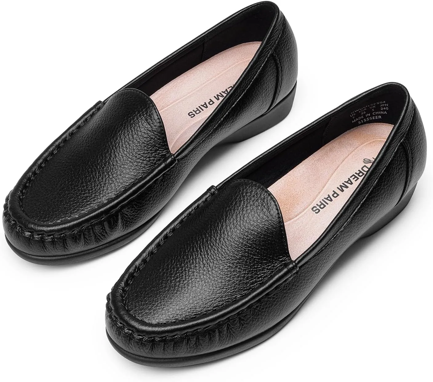 DREAM PAIRS Women's Loafers Slip On Casual Comfortable Lightweight Business Work Office Flat Shoes with Arch Support