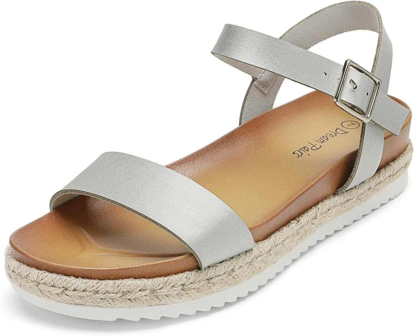 DREAM PAIRS Women’s Open Toe Ankle Strap Espadrille Casual Flatform Platform Wedge Sandals