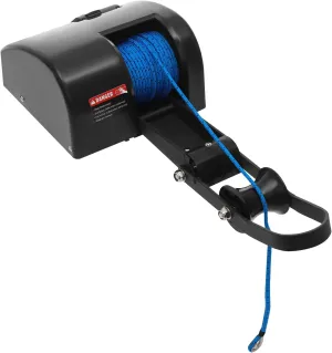 Electric Anchor Winch, 12V Boat Anchor Wench 25LBS Marine Saltwater Anchor Windlass Kit with Remote Control & 100-feet Pre-Wound Anchor Ropefor Speedboats, Fishing Boats