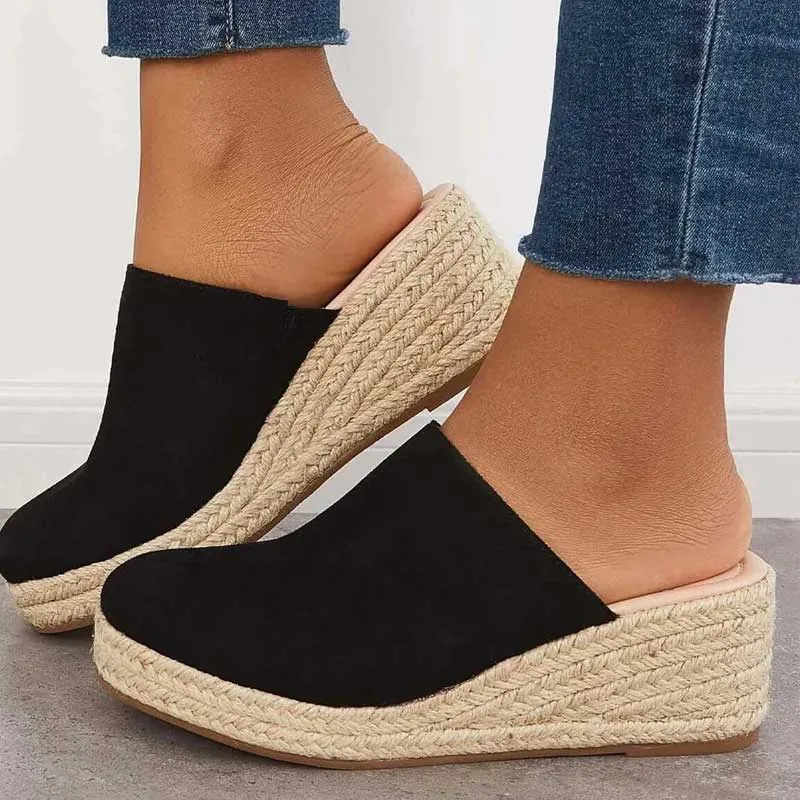 Espadrille Wedge Mules | Slip-On | Casual Chic