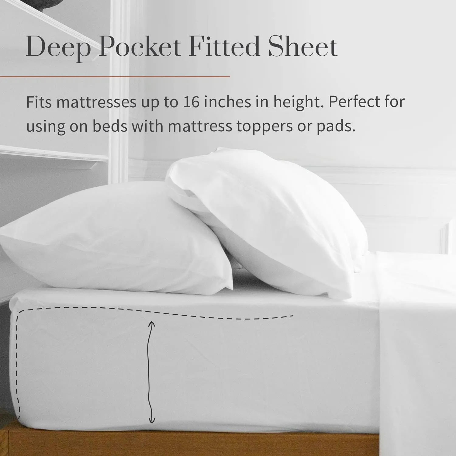 Everspread Bed Sheets (3 Piece Sheet Set), Twin XL Size, White. Ultra-Soft & Breathable. Luxury Bedding. Deep Pockets - Fits Mattresses up to 16 inches. Wrinkle & Fade Resistant