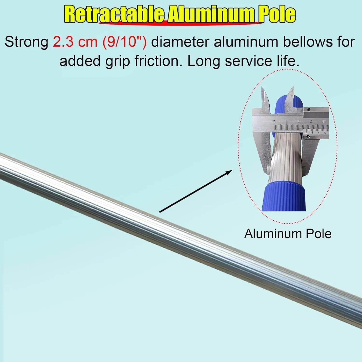 Extendable Stainless Steel Boat Hook - 6, 10, 13, 16, 20 Ft Heavy Duty Cargo Handling & Docking Tool for Boating - Lifesaving Hooks (6 m / 19.7 ft)