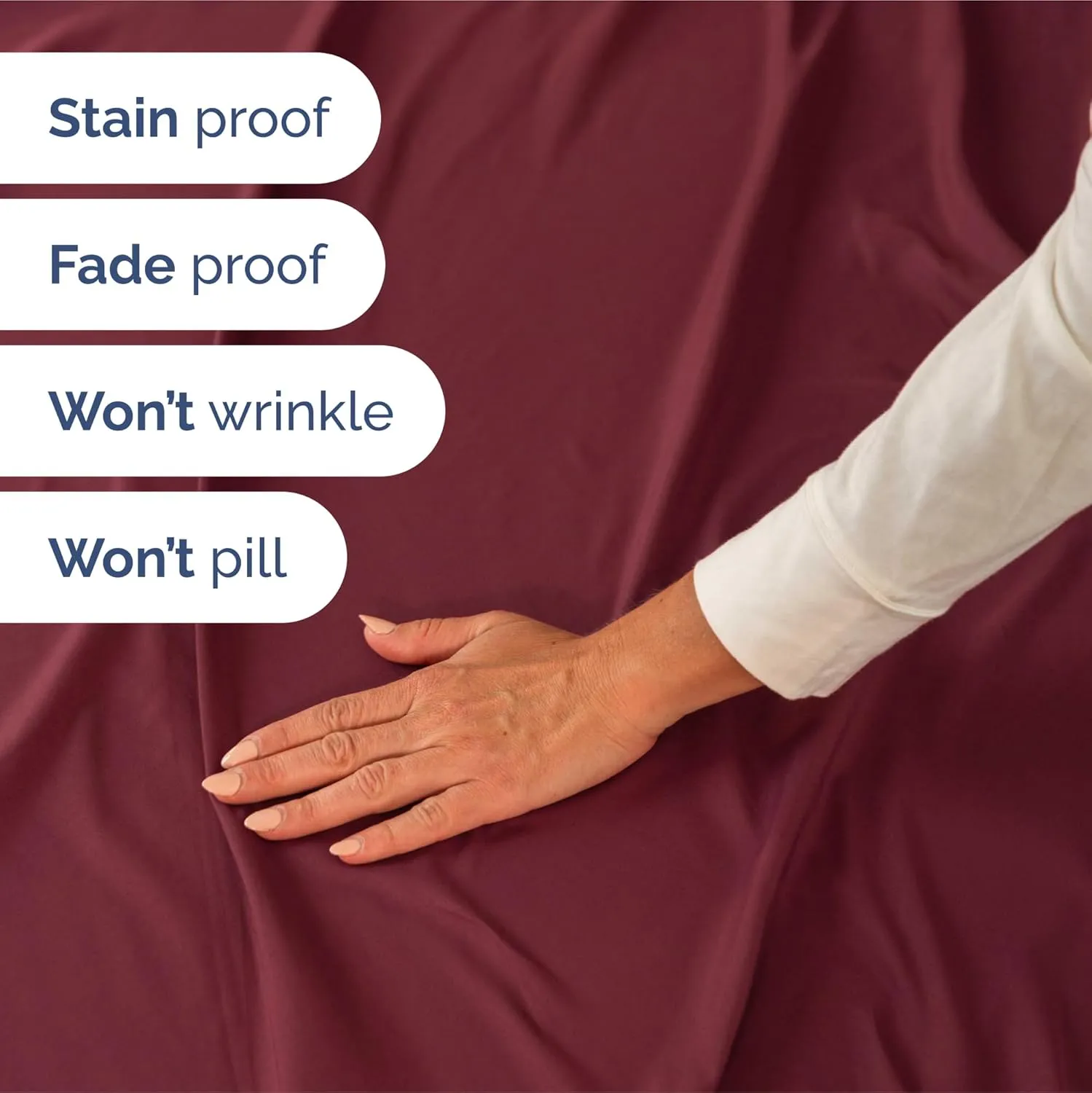 Extra Deep King Sheet Set - 6 Piece Breathable & Cooling Sheets - Hotel Luxury Bedding Set w/18-24 Inch Extra Deep Pockets - Easy & Secure Fit - Super Soft, Wrinkle Free & Comfy - Burgundy, King Size