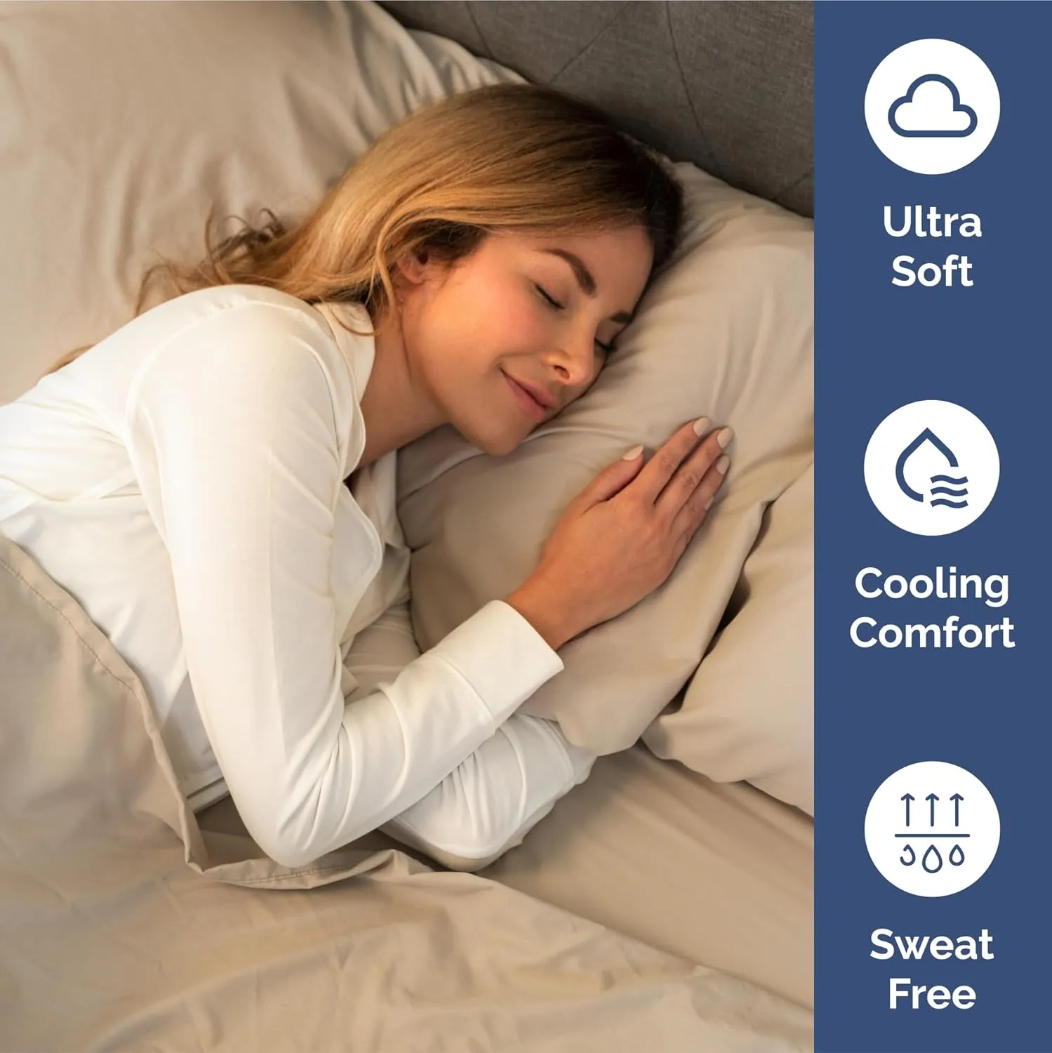 Extra Deep Pocket Queen Sheets - 4 Piece Breathable & Cooling Bed Sheets - Hotel Luxury Bed Sheet Set - Soft, Wrinkle Free & Comfy - Easily Fits Extra Deep Mattresses - Deep Pocket Cream Sheets Set