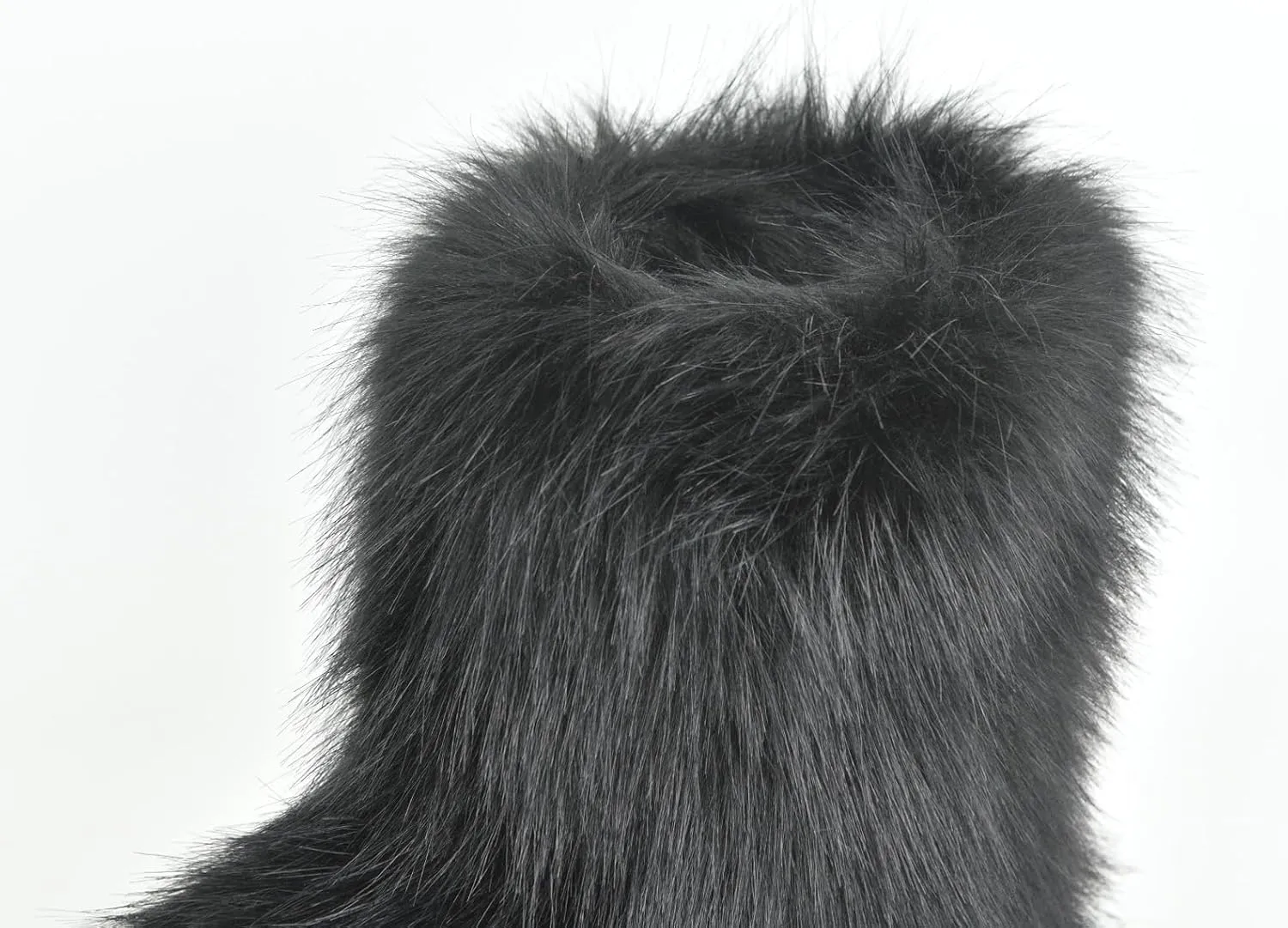 Fashion Fur Boots,Flat Heel Comfy Plush Warm Snow Booties,2025 Winter Outdoors Furry Boots,Mid-Calf Faux fur Boot for Women.