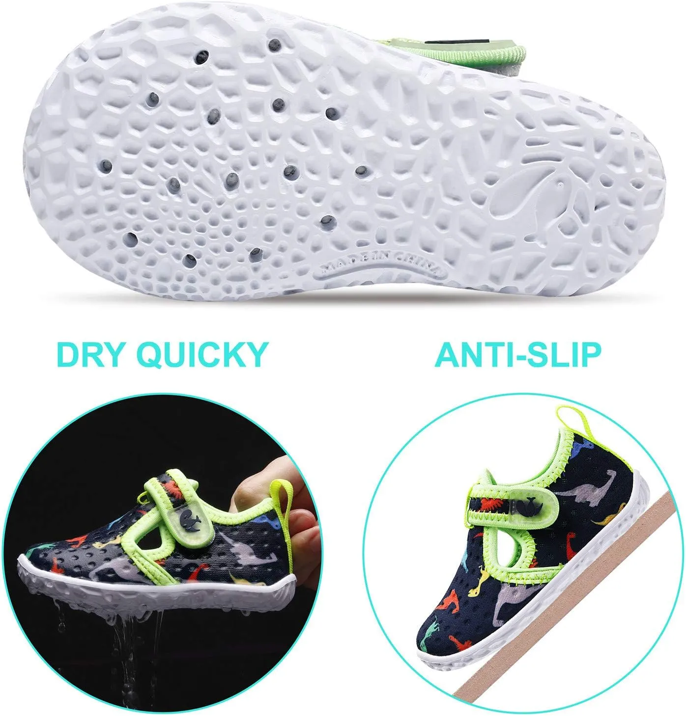 FEETCITY Baby Boys Girls Water Sport Shoes Barefoot Kids Aqua Socks Quick-Dry Beach Swim Pool Shoes