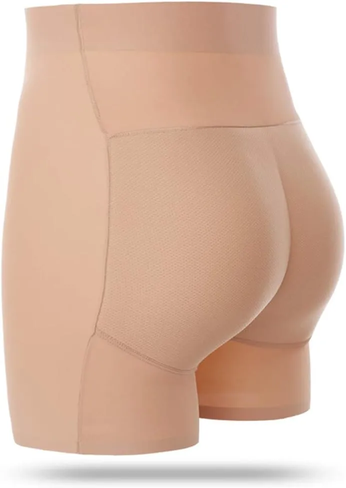 FEOYA Butt Lifter Panties Seamless Padded Underwear Women Butt Pads High Waist Tummy Control Shapewear - Pack of 2