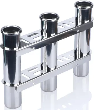 Fishing Rod Holder for Boat, Vertical Wall Mounted Fishing Rod Rack, Stainless Steel Rod Holder for Marine Boat,Fishing Boat, Truck (3 Tubes Upgrade)