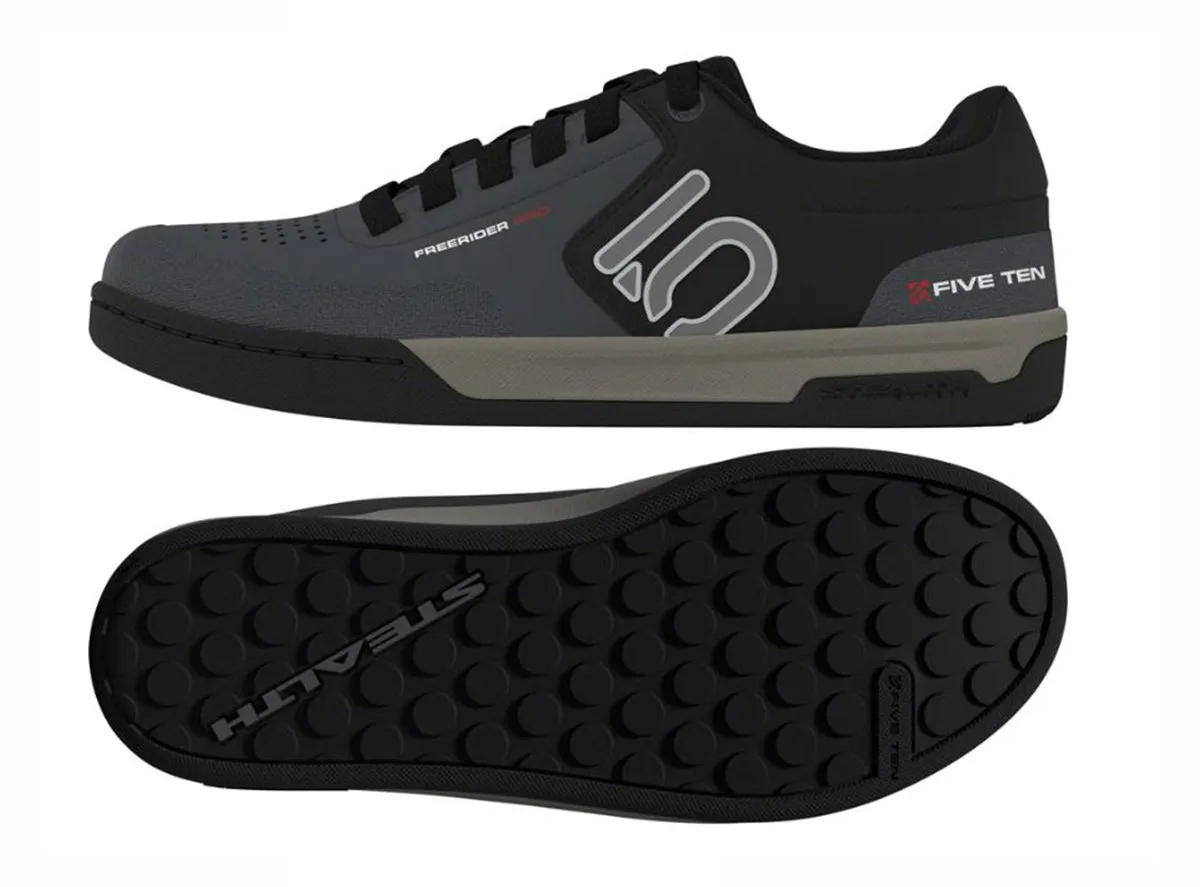 Five Ten Freerider Pro Flat Pedal Shoe - Gray Six-Silver Pebble-Core Black