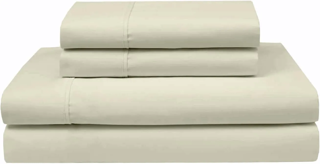 Flex Top Sheets King for Sleep Number,Sleep Number Split King Sheets,Flex Head King Sheets Sets for Adjustable Bed,Split King Sheets,Flex Split King Sheets,100% Giza Cotton Sheets (Ivory)