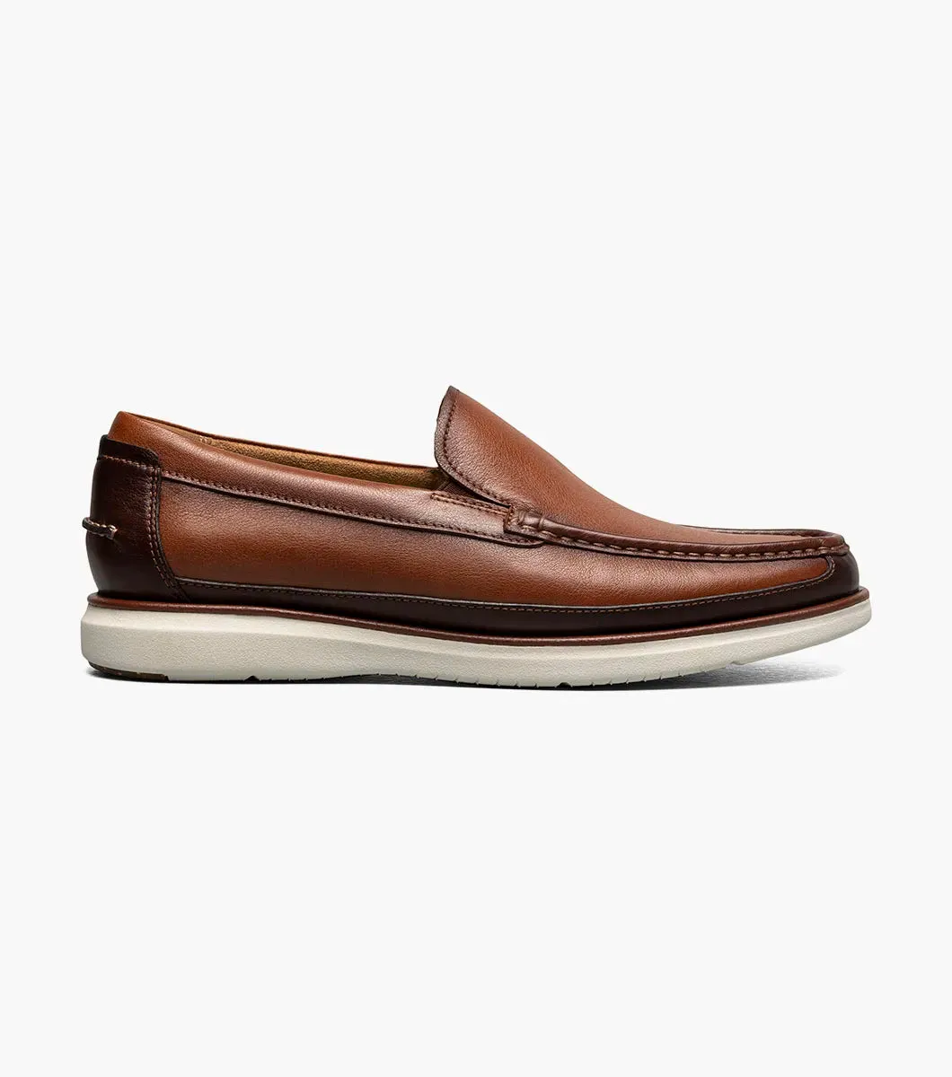 Florsheim Men's Tropics Moc Toe Venetian Slip On Cognac Multi