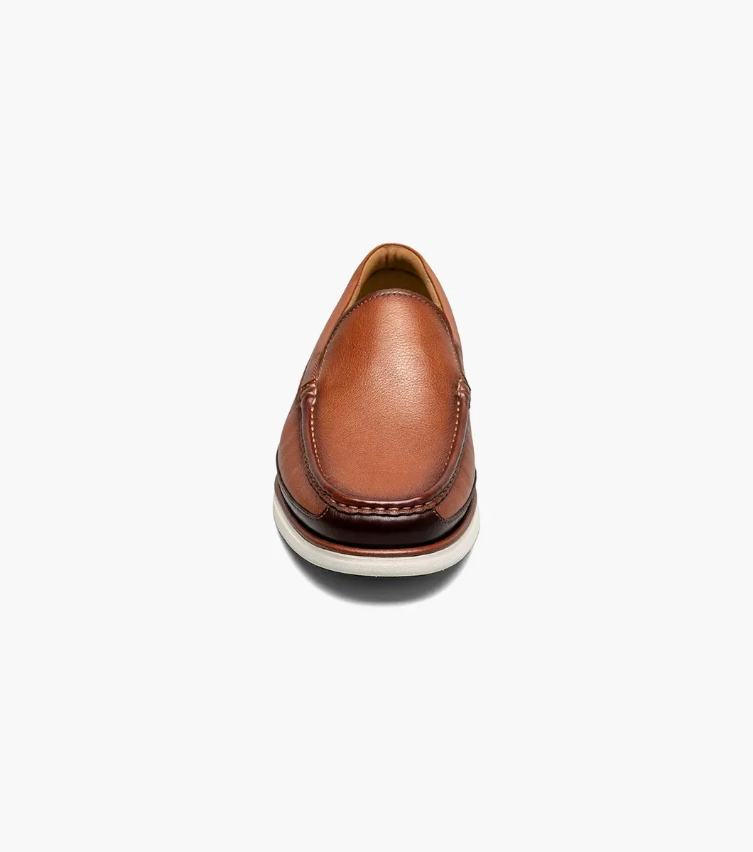 Florsheim Men's Tropics Moc Toe Venetian Slip On Cognac Multi